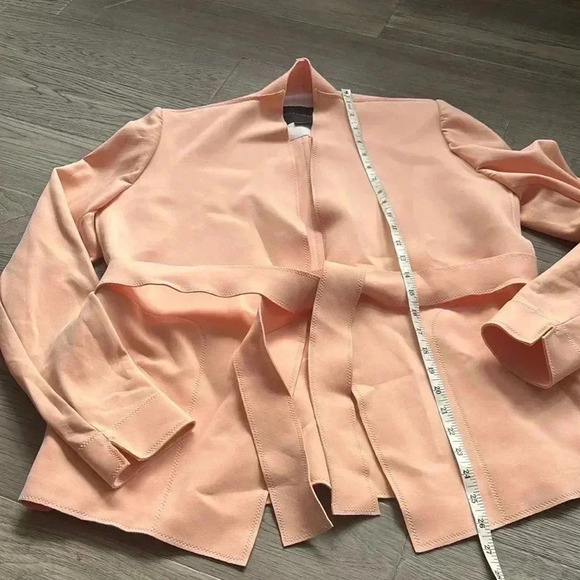 Marie Saint Pierre | Peach colour signature scuba fabric jacket with belt - Picture 7 of 16